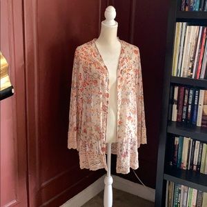 Cream, light pink, swimsuit or tank top coverup